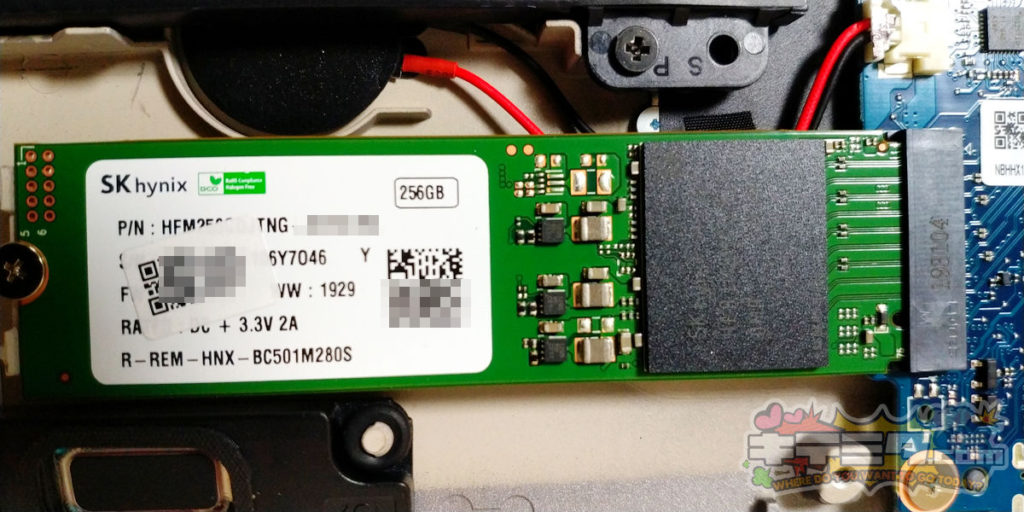SSD M.2 実際に付いている ACER swift3 SF314-57-F58U/S